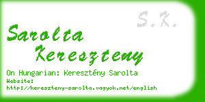 sarolta kereszteny business card