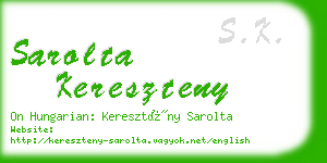 sarolta kereszteny business card